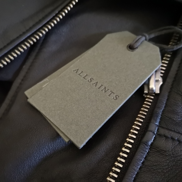 All Saints Papin Leather Jacket - Picture 6 of 7